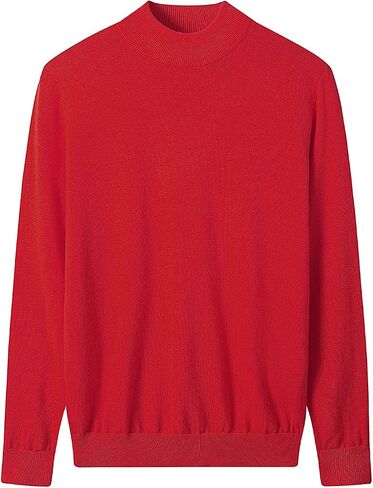 ZHILI Men's 100% Merino Wool Mock Neck Pullover Sweater in Kuwait