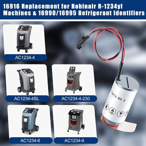 16916 Oxygen Sensor Kit, Includes 16106 Hose & 16913 Filter, Replacement for Robinair R-1234yf Machines & 16990/16995 Refrigerant Identifiers, Fits AC1234-4,AC1234-4SL,AC1234-4-230,AC1234-6,AC1234-9 in Kuwait