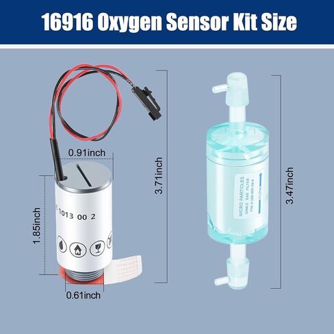 16916 Oxygen Sensor Kit, Includes 16106 Hose & 16913 Filter, Replacement for Robinair R-1234yf Machines & 16990/16995 Refrigerant Identifiers, Fits AC1234-4,AC1234-4SL,AC1234-4-230,AC1234-6,AC1234-9 in Kuwait