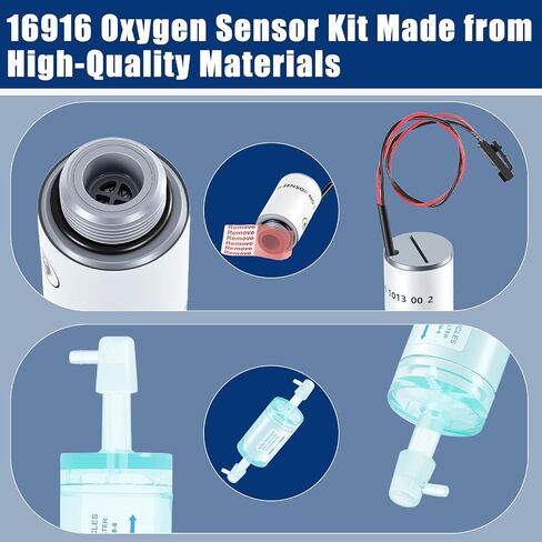 16916 Oxygen Sensor Kit, Includes 16106 Hose & 16913 Filter, Replacement for Robinair R-1234yf Machines & 16990/16995 Refrigerant Identifiers, Fits AC1234-4,AC1234-4SL,AC1234-4-230,AC1234-6,AC1234-9 in Kuwait
