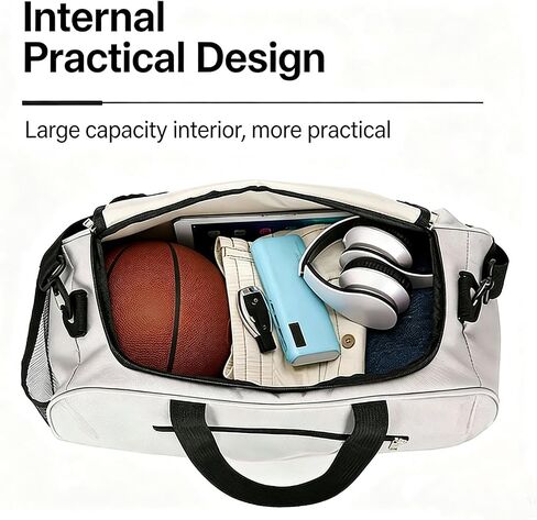 Travel Duffel Bag for Women Men Gym Sports Carry On Weekender Overnight Bag Water Resistant with Wet Compartment in Saudi Arabia