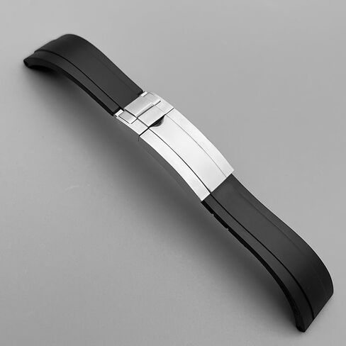 20mm Watch Silicone Rubber Strap Band Replacement For Rolex Datejust Daytona Submariner Gmt Ghost Yachtmaster With Deployment Buckle in Kuwait