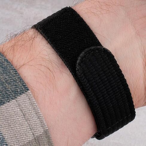 StrapHabit Hook and Loop Single Pass Through Watch Strap - Nylon Band for men and women 20mm 22mm in Saudi Arabia