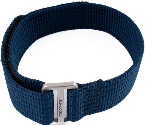 StrapHabit Hook and Loop Single Pass Through Watch Strap - Nylon Band for men and women 20mm 22mm in Saudi Arabia