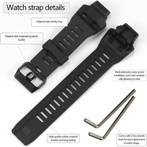 GBDH1000 Rubber Replacement Strap Compatible with Casio GBD-H1000 GBD H1000 Men's Watch Band in Kuwait