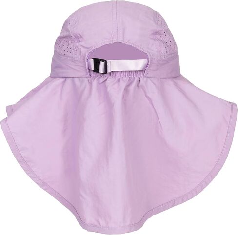 Kids Sun Hats Boys Girls Sun Protection Beach-Hat Wide Brim Bucket Hat with Neck Flap Age for 6-12 in Kuwait