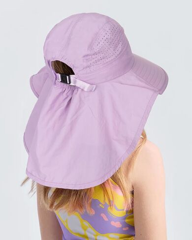 Kids Sun Hats Boys Girls Sun Protection Beach-Hat Wide Brim Bucket Hat with Neck Flap Age for 6-12 in Saudi Arabia
