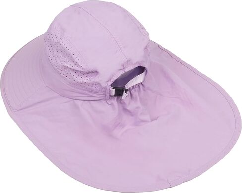 Kids Sun Hats Boys Girls Sun Protection Beach-Hat Wide Brim Bucket Hat with Neck Flap Age for 6-12 in Saudi Arabia