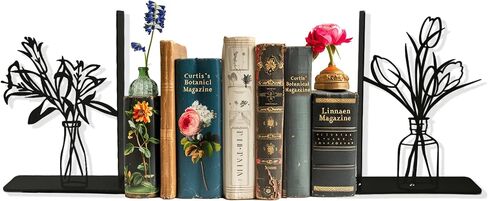 Samurai Katana Bookends – Metal Book Ends for Shelves, Cute Book Ends with Cherry Blossom Design, Unique Book Holders and Book Stopper, Anime Decor and Gifts for Men in Saudi Arabia