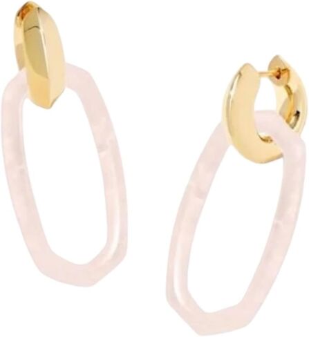 Kendra Scott Danielle Link Earring Gold Rose Quartz in Kuwait
