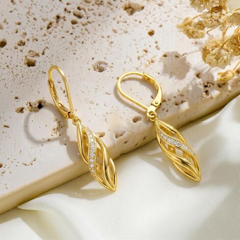 Gold Dainty Earrings for Women Hypoallergenic Lightweight 14K Gold Dangle Drop Earrings Jewelry Valentines Day Gifts for Wife Girlfriend Her in Kuwait