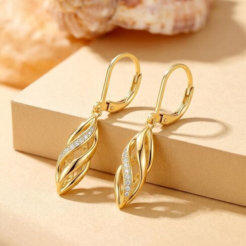 Gold Dainty Earrings for Women Hypoallergenic Lightweight 14K Gold Dangle Drop Earrings Jewelry Valentines Day Gifts for Wife Girlfriend Her in Kuwait