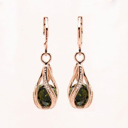 Hollow Waterdrop Zircon Earrings, Fashionable and Simple, Versatile, Waterdrop Hollow Round Zircon Earrings in Kuwait