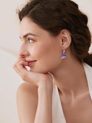 Dorunmo Dangle Drop Earrings s925 Sterling Silver Independence Day/St Patricks Day/Thanksgiving/Halloween/Christmas Jewelry Birthday Gifts for Women in Kuwait