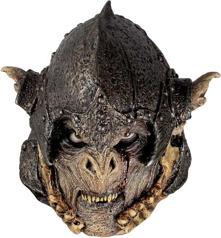 Ghoulish Productions Warrior Orc Latex Mask. Warrior Mask for Men. Adult Mask One size latex mask. Nightmare Makers Line. Ideal for use in Halloween, Halloween costumes parties, carnivals, pranks in Kuwait