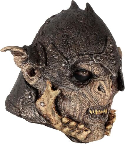 Ghoulish Productions Warrior Orc Latex Mask. Warrior Mask for Men. Adult Mask One size latex mask. Nightmare Makers Line. Ideal for use in Halloween, Halloween costumes parties, carnivals, pranks in Kuwait