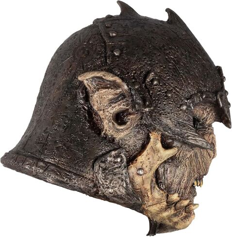 Ghoulish Productions Warrior Orc Latex Mask. Warrior Mask for Men. Adult Mask One size latex mask. Nightmare Makers Line. Ideal for use in Halloween, Halloween costumes parties, carnivals, pranks in Kuwait