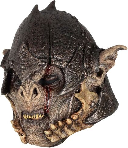 Ghoulish Productions Warrior Orc Latex Mask. Warrior Mask for Men. Adult Mask One size latex mask. Nightmare Makers Line. Ideal for use in Halloween, Halloween costumes parties, carnivals, pranks in Kuwait