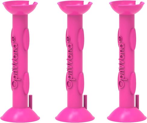 OptiWand Pink 3 Pack Portable Soft Contact Lens Removal & Insertion Tool - Silicone Rubber Soft Lens Applicator & Remover Device with Pincher End & Finger Grips Safe & Easy on Eyes, Travel Size 1.75" in Saudi Arabia