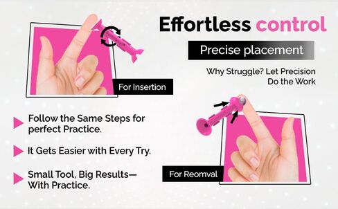 OptiWand Pink 3 Pack Portable Soft Contact Lens Removal & Insertion Tool - Silicone Rubber Soft Lens Applicator & Remover Device with Pincher End & Finger Grips Safe & Easy on Eyes, Travel Size 1.75" in Saudi Arabia