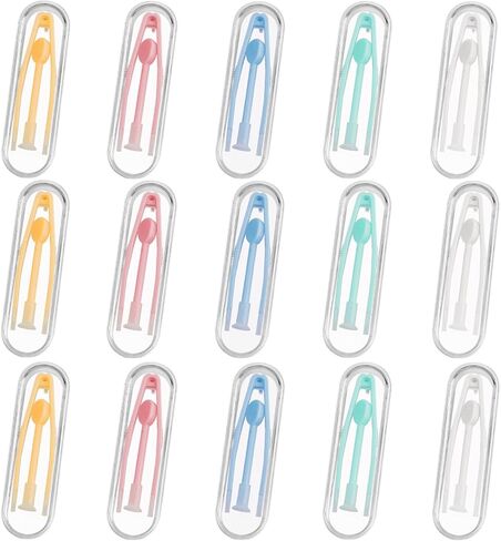 15PCS Contact Lens Remover Tool, Colorful Contact Removal Tool Case Set, Portable Contact Tweezers with Soft Tip, Plunger Suction Cup Applicator for Soft Hard Contact Lenses in Saudi Arabia
