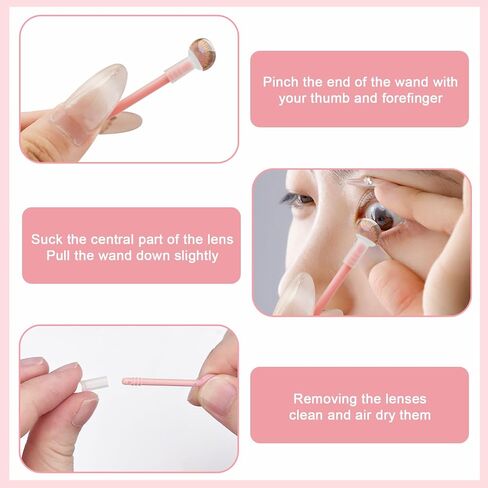 15PCS Contact Lens Remover Tool, Colorful Contact Removal Tool Case Set, Portable Contact Tweezers with Soft Tip, Plunger Suction Cup Applicator for Soft Hard Contact Lenses in Saudi Arabia