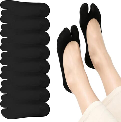 8 Pairs Toe Socks Women, Invisible No Show Liner Tabi Socks, Non Slip Flip Flop Sock Low Cut Sock for Sandal Loafer in Kuwait
