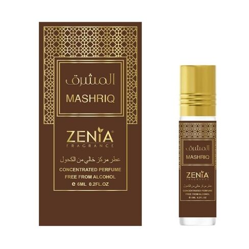 Zenia Mashriq Perfume Oil Roll-On – 6ml / 0.2oz | Long Lasting Concentrated Fragrance Oil with Cinnamon, Dates, Praline, Vanilla & Amberwood in Saudi Arabia