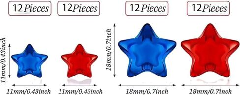 162 Pieces Independence Day Vases Filler - 4th of July Vase Filler Beads,Star Ornament,Red, White, and Blue Beads for American Holiday, Dinning Table Party Home DIY Decor (Colorful-3) in Saudi Arabia