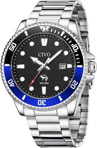 CIVO Sport Wrist Watches for Men: Classic Analog Watch with Date Luminous - Silicone Strap & Waterproof - Casual Men's Watch for Outdoor Camping Cycling in Kuwait