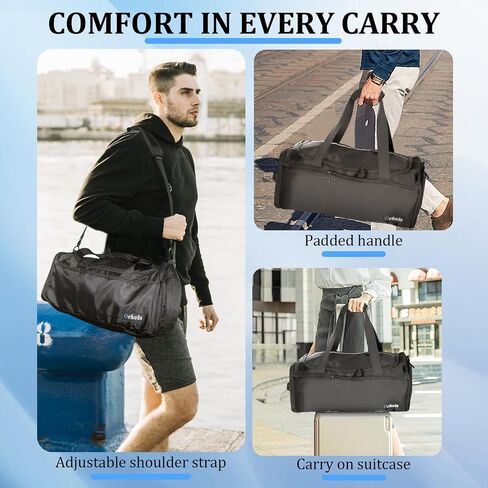 ORKELS 29L Gym Bag with Shoe Compartment, Sports Duffle Bag for Men, Travel Backpack with Wet Pocket, Tear-Resistant Overnight Bag for Fitness, Workout, and Travel in Kuwait