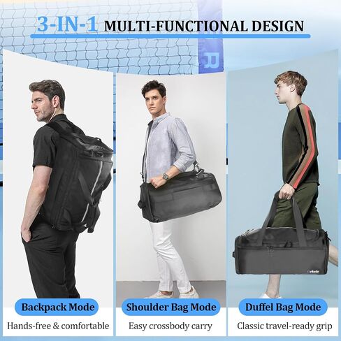 ORKELS 29L Gym Bag with Shoe Compartment, Sports Duffle Bag for Men, Travel Backpack with Wet Pocket, Tear-Resistant Overnight Bag for Fitness, Workout, and Travel in Kuwait