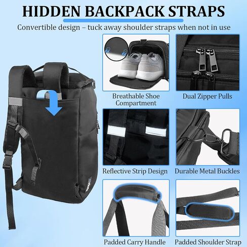 ORKELS 29L Gym Bag with Shoe Compartment, Sports Duffle Bag for Men, Travel Backpack with Wet Pocket, Tear-Resistant Overnight Bag for Fitness, Workout, and Travel in Kuwait