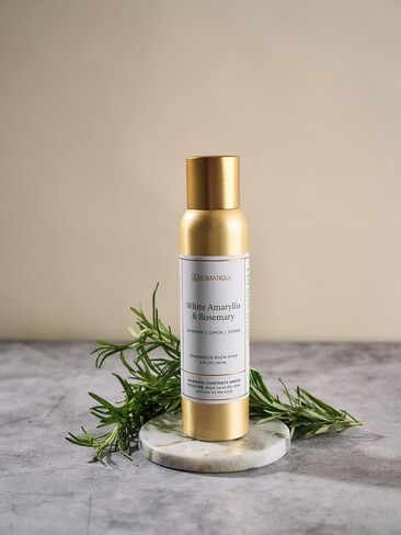 Aromatique, Fragrant Room Spray, Air Freshener Spray, Odor-Fighting Room Spray for Home and Bathroom and Kitchen, Aerosol Can 5 fl oz (White Amaryllis & Rosemary) in Kuwait