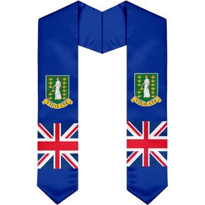 National Flag Graduation Stole Scarf Study Abroad Students Graduation V Shape Stole Sash 5X72 Inch in Saudi Arabia