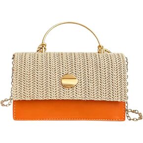 Straw Crossbody Bag for Women, Summer Beach Top Handle Purse Woven Envelope Handbag Satchel Shoulder Bag for Vacation in Saudi Arabia