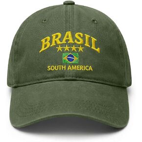 Brazil Flag Hats for Men & Women Adjustable Baseball Caps Brasil South America Star Embroidered Hat in Saudi Arabia