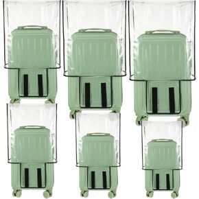 6 Pcs Suitcase Covers for Luggage Luggage Covers for Suitcase Tsa Approved Clear PVC Waterproof Protectors Fits 20 22 24 26 28 30 Inch Wheeled Baggage Travel Essentials in Saudi Arabia