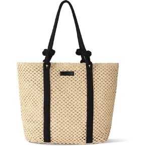 Straw Bags For Women, Crochet Beach Bag Large Woven Shoulder Purse Handbag, Beach Tote Straw Bag for Summer Vacation in Kuwait