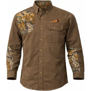 Realtree Men's Cotton Shooting Shirt, Button-Down Hunting Field Shirt in Kuwait