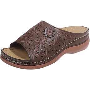 Wide Width Sandals for Women Orthopedic Comfort Slip On Slide Slippers with Arch Support Platform Beach Walking Shoes in Saudi Arabia