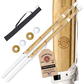 Set of 2 44" - Size 37 - Handmade Bamboo Sword Cosplay Decorative Original Texture for Anime, Suitable for Cosplay, Decoration, Collection in Saudi Arabia