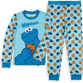 Sesame Street Pajamas Toddler Boy Cookie Monster Tight Fit Long Sleeve Pant Set in Kuwait