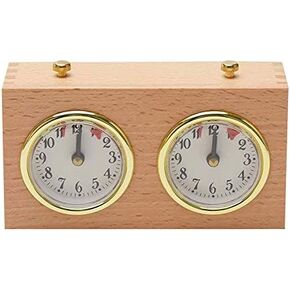 Wind-Up Professional Chess Clock - Analog Timer with Vintage Design, Large Easy to Read Dials (Brown) in Saudi Arabia