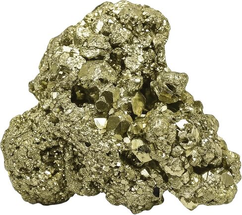 Natural Raw Pyrite Crystal Cluster – Stone of Prosperity & Confidence – Healing Crystal for Meditation, Yoga, Reiki, Chakra Balancing & Home Office Decor – Energy Manifestation Mineral in Saudi Arabia