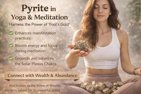 Natural Raw Pyrite Crystal Cluster – Stone of Prosperity & Confidence – Healing Crystal for Meditation, Yoga, Reiki, Chakra Balancing & Home Office Decor – Energy Manifestation Mineral in Saudi Arabia