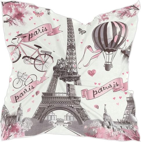 Women's Fashion Silk Scarf,Square Satin Headscarf Novelty Neck Scarf Hair Wraps in Saudi Arabia