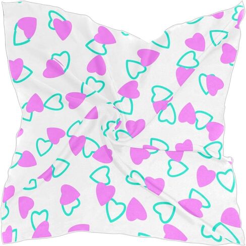 Women's Fashion Silk Scarf,Square Satin Headscarf Novelty Neck Scarf Hair Wraps in Saudi Arabia