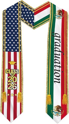 Mexican 2026 Graduation Stole Sash Graduation Stole American Mexican Sash in Kuwait