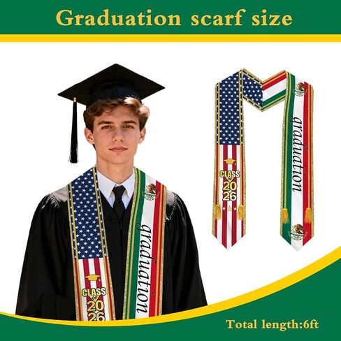 Mexican 2026 Graduation Stole Sash Graduation Stole American Mexican Sash in Kuwait